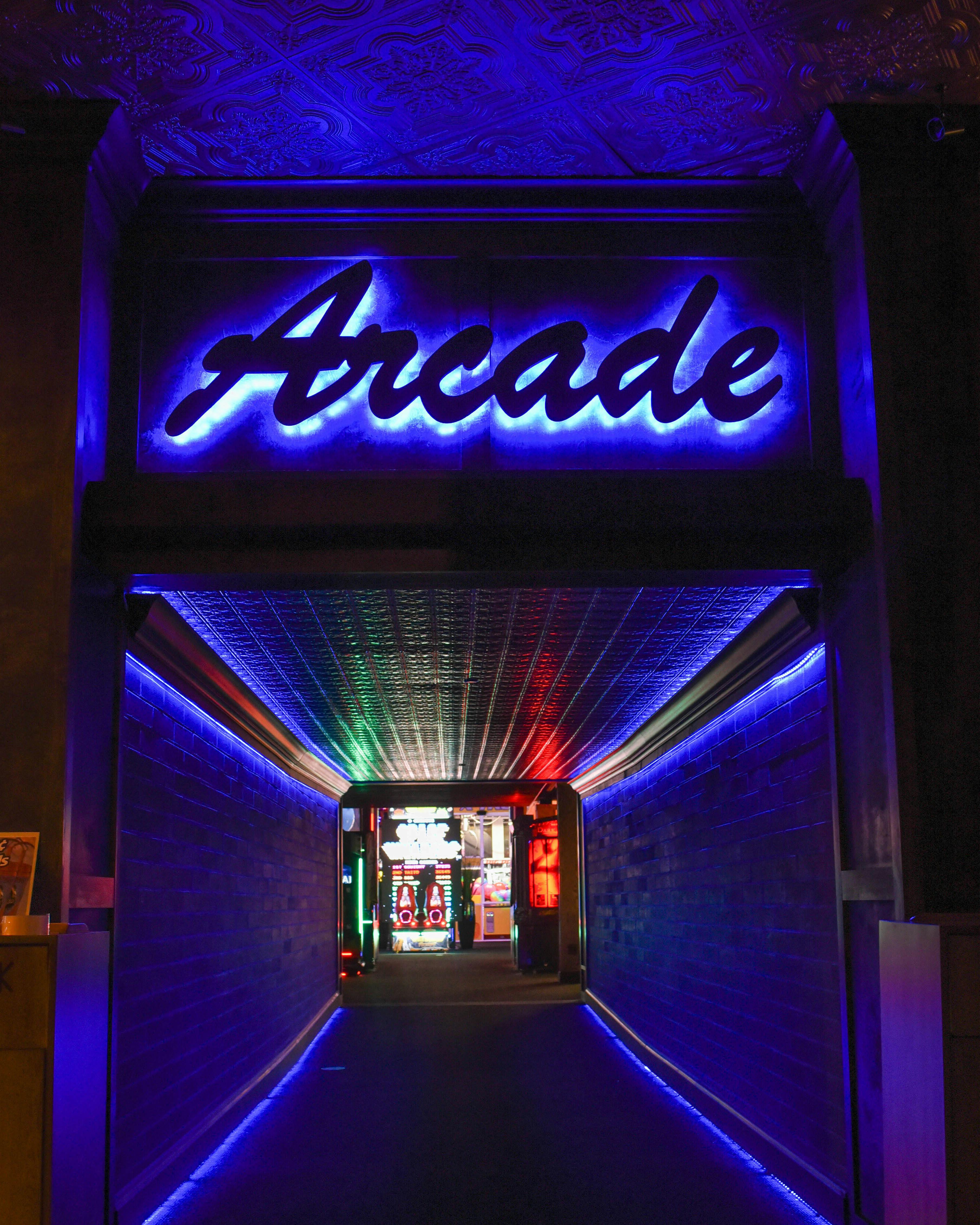 Picture of an arcade entrance.